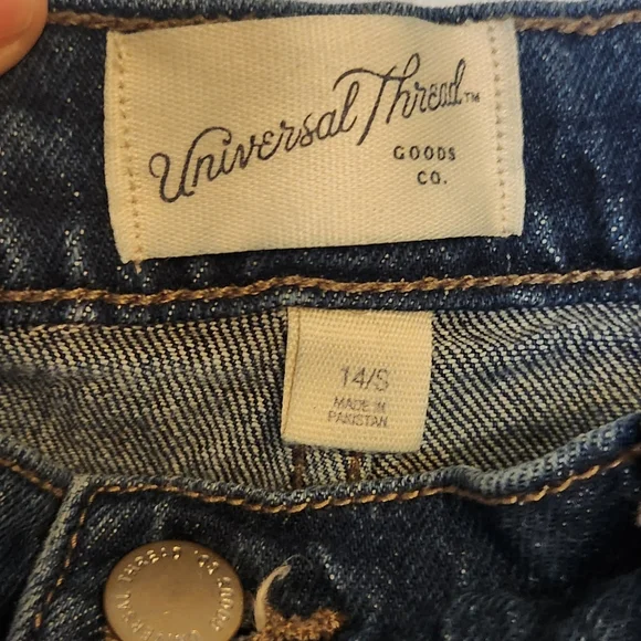 Universal Thread Dark Blue Women High Rise Flare Jeans - Picture 2 of 5